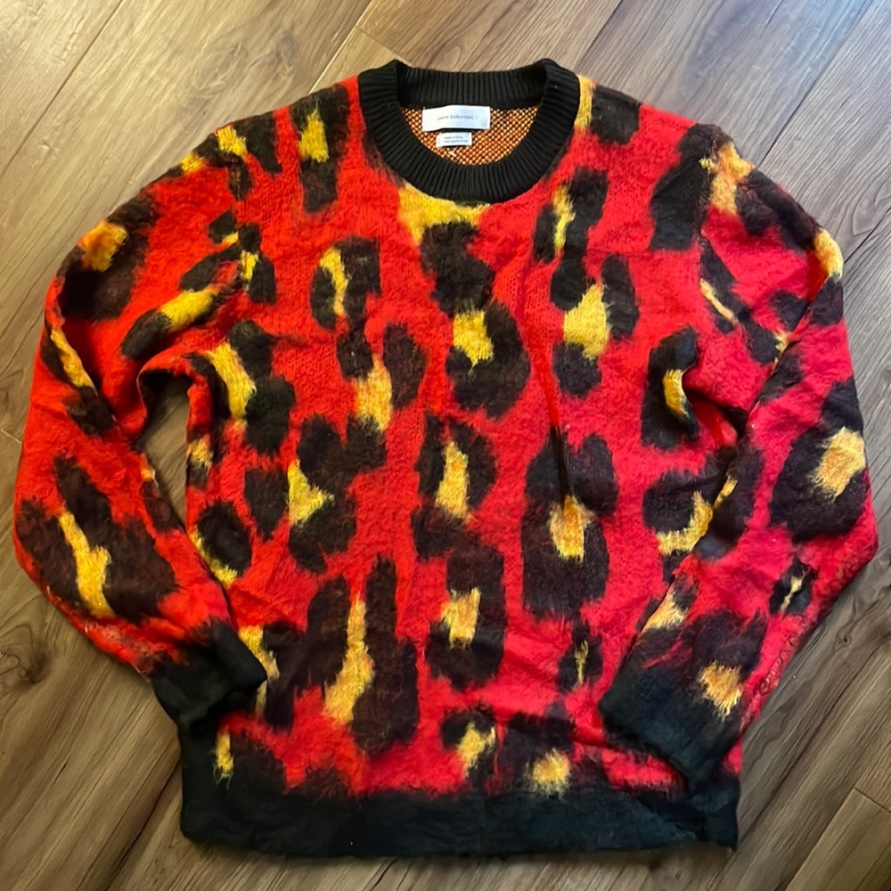 Urban outfitters red leopard sweater size Small
